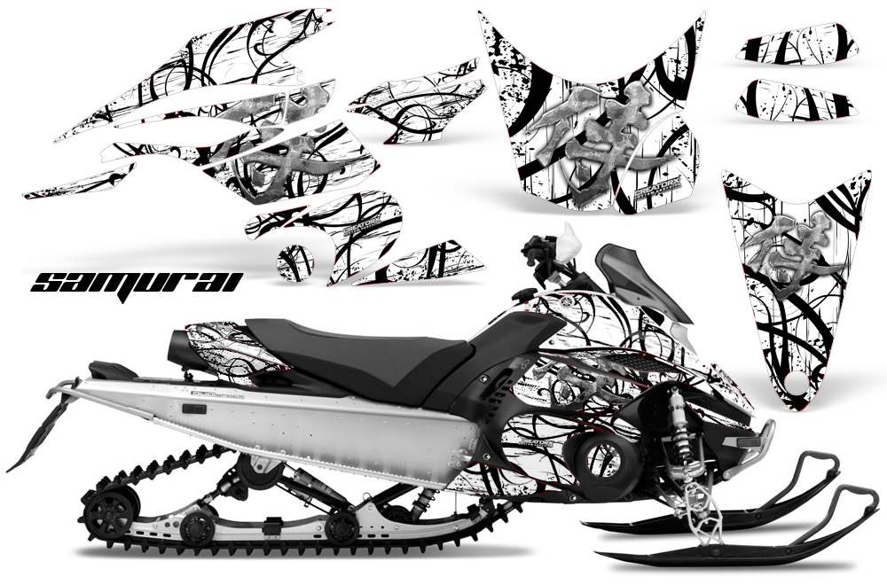 Yamaha FX Nytro 2010 Graphics Kit Samurai Black White